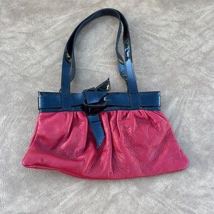 Leatherock red black purse